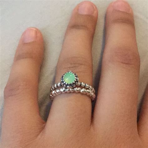 Pandora Stackable Rings- May Birthstone- gift to myself | Pandora birthstone rings, Pandora ...