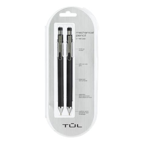 TUL Mechanical Pencils, 0.7mm, Black Barrel, Pack Of 2 Pencils | eBay