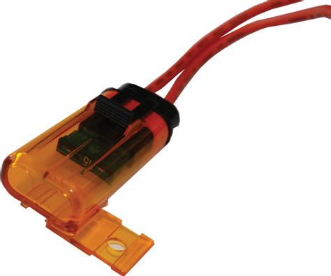 Waterproof Ip67 Orange Transparent Universal Fuse Holder- 30 Amp - Bell Marine