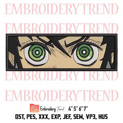 Inosuke Eyes Embroidery, Face Anime Design File