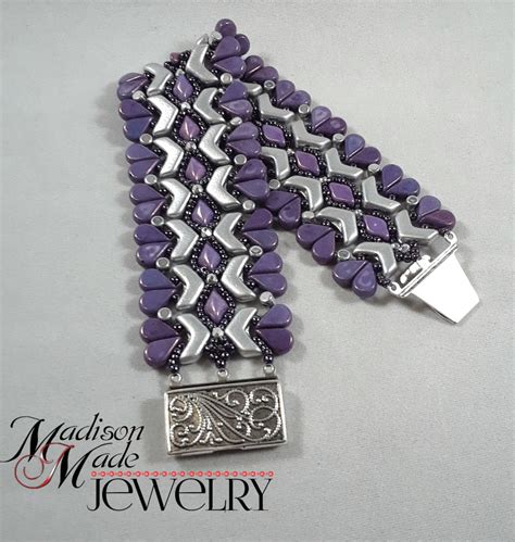 Chevron Cross Bracelet, PDF Beading Tutorial, Beadweaving Pattern ...