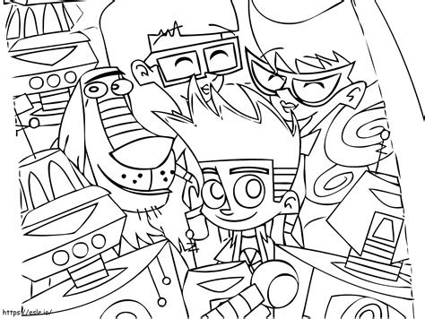 Johnny Test Characters coloring page