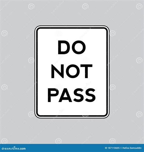 Do Not Pass Road Sign. Vector Illustration Decorative Design Stock ...