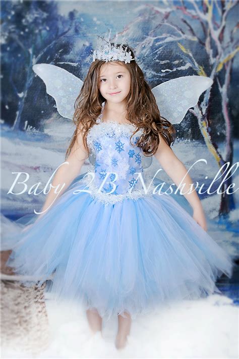 Winter Snow Fairy Costume Icy Fairy Snow Princess Costume | Etsy