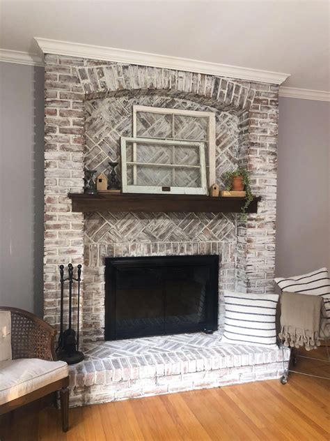 Pin by Natasha Murphy on Houses interior | Brick fireplace makeover, Home fireplace, White wash ...