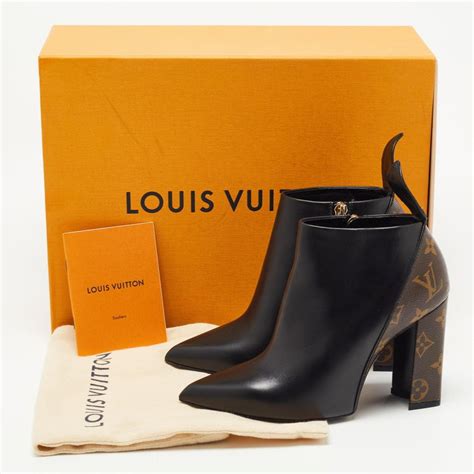 Louis Vuitton Monogram Canvas and Leather Rodeo Queen Ankle Boots Size 36 For Sale at 1stDibs