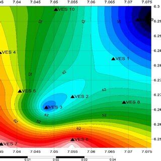 Depth to water table (aquifer) map of the study area (in meters). The... | Download Scientific ...