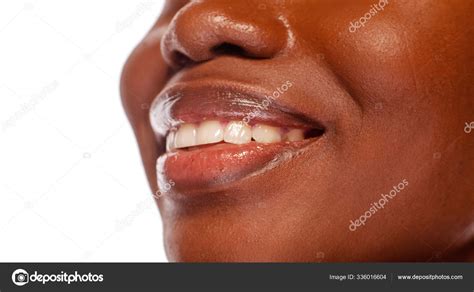 African American Female Smile in Beauty Concept — Stock Photo ...