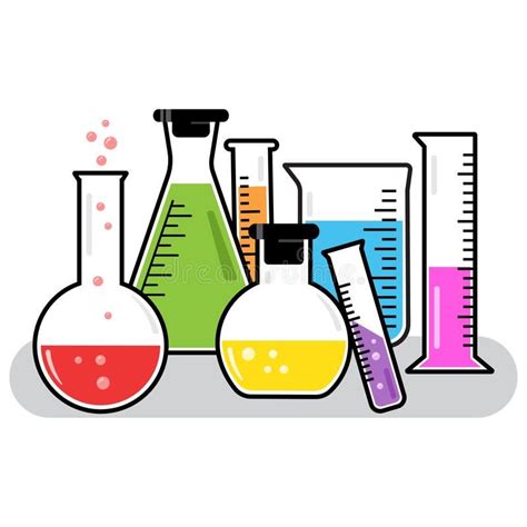 Chemical Vessels. Vector Illustration Stock Illustration - Illustration ...