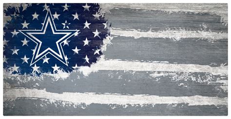 Dallas Cowboys Team Flag Wooden Sign | Dynasty Sports & Framing