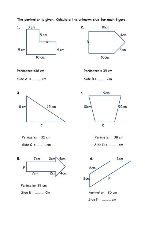 Area And Perimeter Review Worksheet