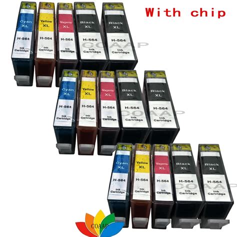 15 Pack Compatible Ink Cartridge For HP 564XL Black/Color Deskjet 3520 3070a 3522 3526 3521 ...