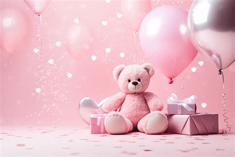 Valentines Teddy Bear Background Graphic by Forhadx5 · Creative Fabrica