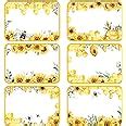 Amazon.com : Whaline 180Pcs Sunflower Bee Name Tags Stickers Summer Bee Name Tag Labels ...