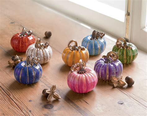 Mini Pumpkins by Leonoff Art Glass (Art Glass Sculpture) | Artful Home ...