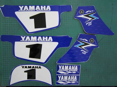 Yamaha PW50 Number Decals Graphic Plastic - Yamaha Old Bikes List