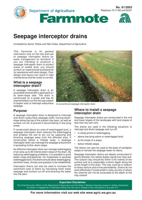 (PDF) Seepage interceptor drains