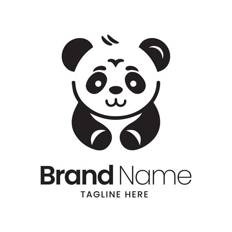 Panda logo design template. Cute panda vector icon. 24224447 Vector Art ...