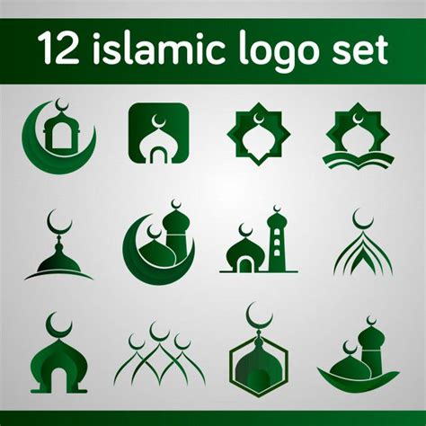 islamic logo set with mosque shape and modern concept. Download ...