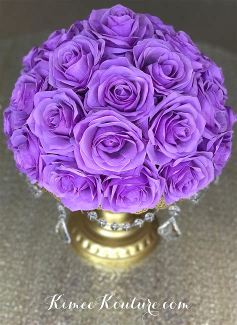 LAVENDER Rose Arrangement. Lavender Wedding Centerpiece. - Etsy