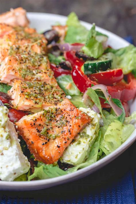 Greek Salmon Salad Recipe | The Mediterranean Dish