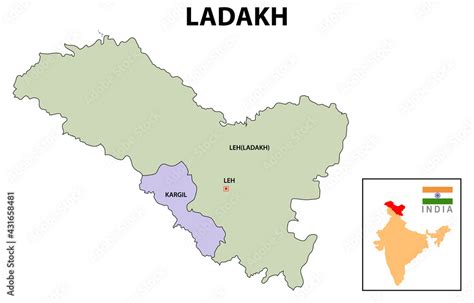 Ladakh District Map Ladakh Political Map | Sexiz Pix