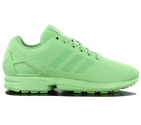 Womens ADIDAS ZX FLUX Green Casual Trainers S80313 | eBay