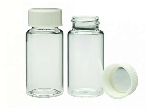 20 ml glass scintillation vial with polypropylene cap and polyethylene ...