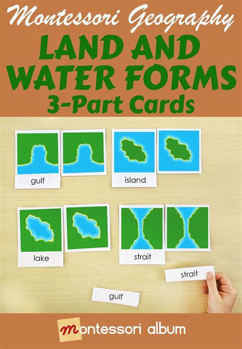 These FREE printable land and water form 3-part cards include bay, cape, gulf, island, isthmus ...