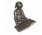 Bronze Little Reading Girl Sculpture and Statue