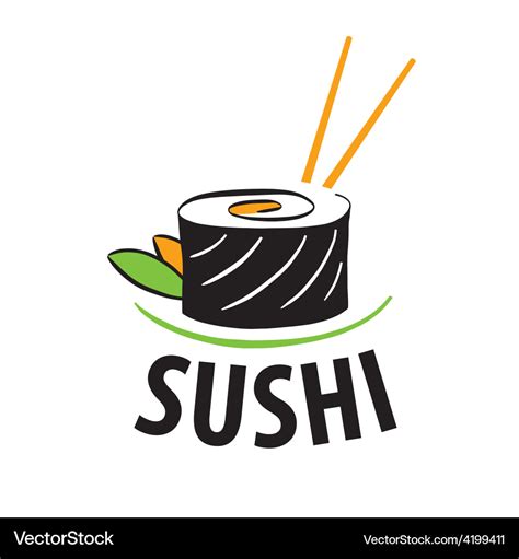 Logo japanese food sushi Royalty Free Vector Image