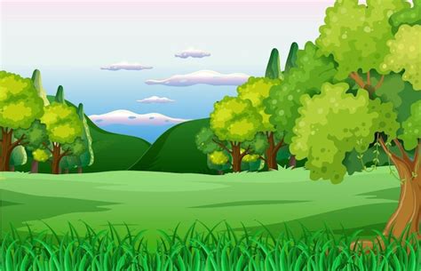 Free Vector | Empty nature outdoor background