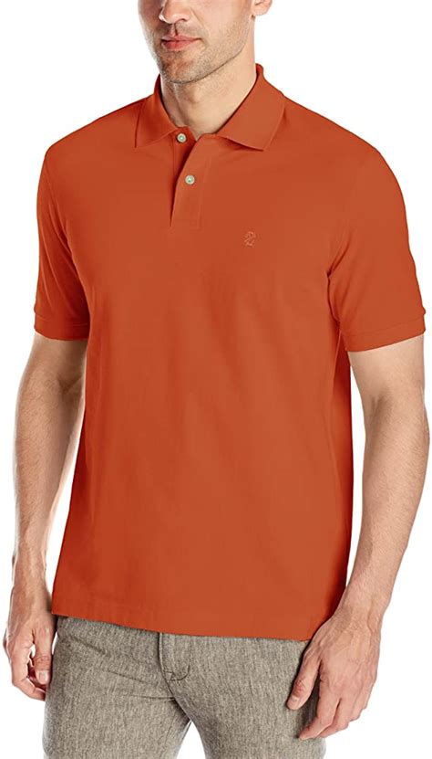 IZOD Mens Heritage Solid Pique Golf Polo Shirts