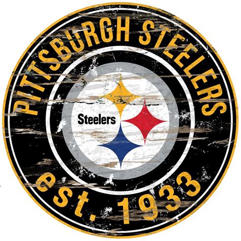 Adventure Furniture NFL Indoor Pittsburgh Steelers Distressed Logo ...