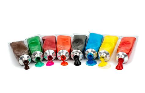 Tubes with acrylic paint | Stock image | Colourbox