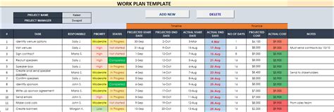 Work Plan Templates: Stay Organized and On Task With Your Goals ...