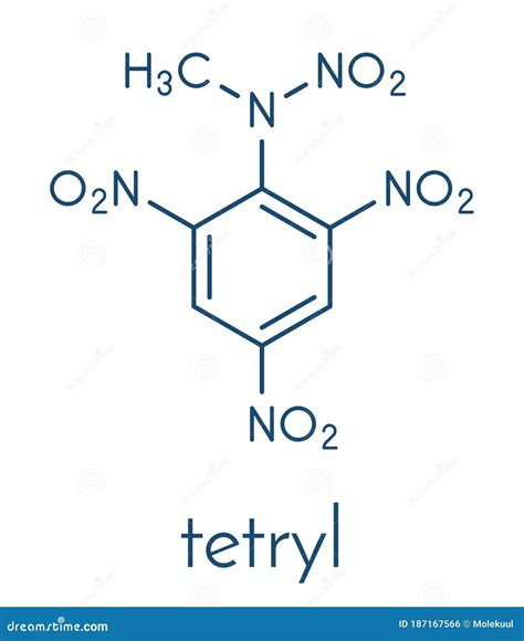 Tetryl Explosive Molecule. Skeletal Formula. Stock Vector - Illustration of compound, skeletal ...