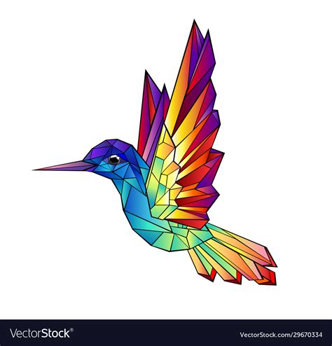 Rainbow hummingbird Royalty Free Vector Image - VectorStock