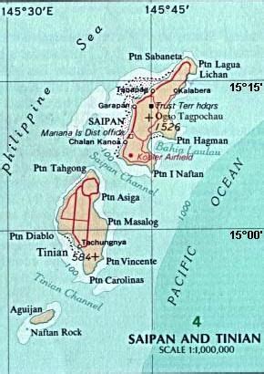 Tinian - Wikipedia | Saipan, Tinian island, Map