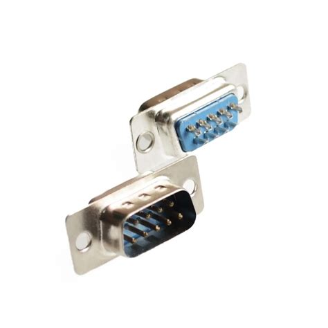 RS232 9 Pin DB9 male Solder Plug Serial Port Connector DB9 2 rows 9 pin Solder male Serial Port ...