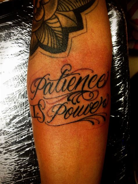 My newest tattoo. Patience is Power #patience #power #tattoo #inked # ...