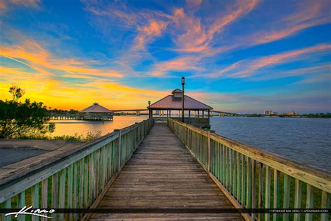 Daytona Beach Florida Fishing Pier Halifax River | Royal Stock Photo