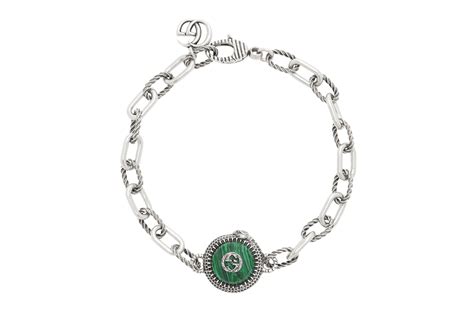 Gucci "Gucci Garden" Silver & Green Bracelet | Hypebeast