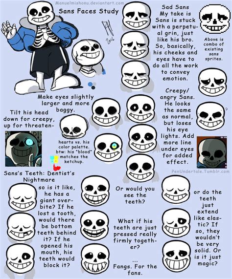 UNDERTALE Sans Face Study by ManuelMishonu on DeviantArt