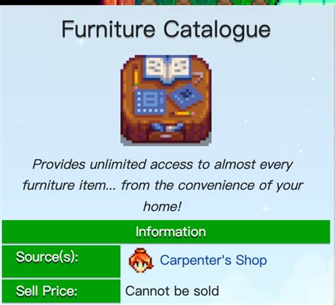 Stardew Valley Furniture Catalog: Complete Guide & Catalogue