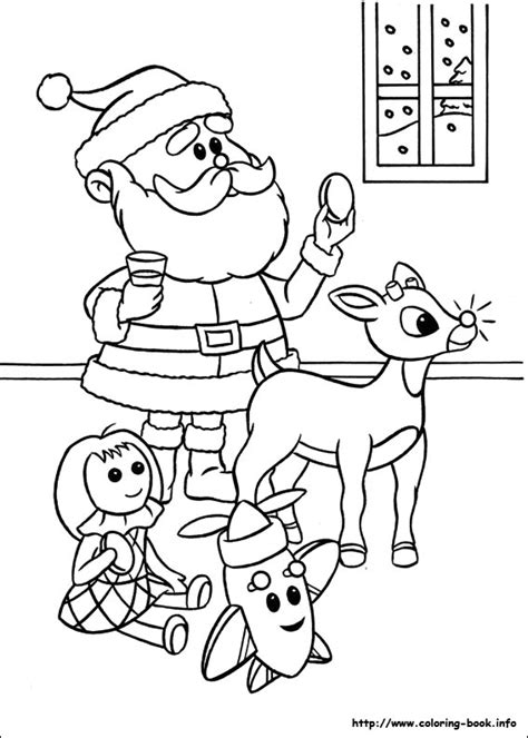 Santa Rudolph Coloring Pages Coloring Pages