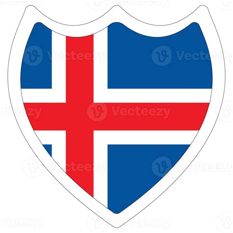 Iceland flag in shape. Flag of Iceland in shape. 25862786 PNG