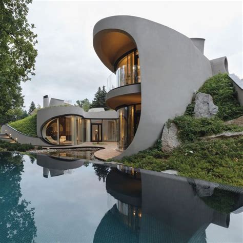 Futuristic Organically Shaped Home Balances Architectural and Natural Design | iDesignArch ...