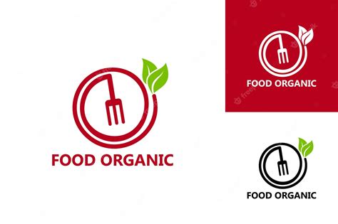 Premium Vector | Organic food logo template design