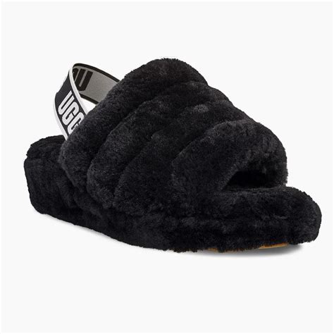 UGG Women's Fluff Yeah Slide Black | Laurie's Shoes